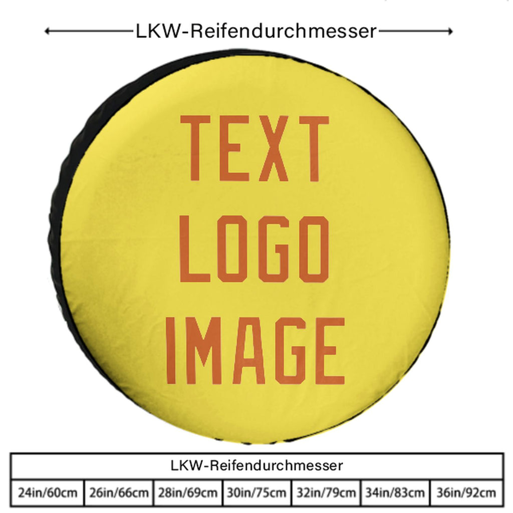 Custom Light Yellow Orange Truck Tires