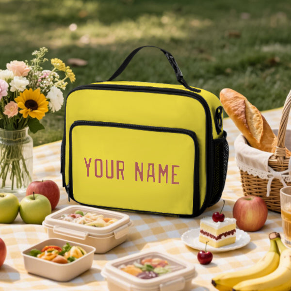 Custom Light Yellow Copper Rose Lunch Bag