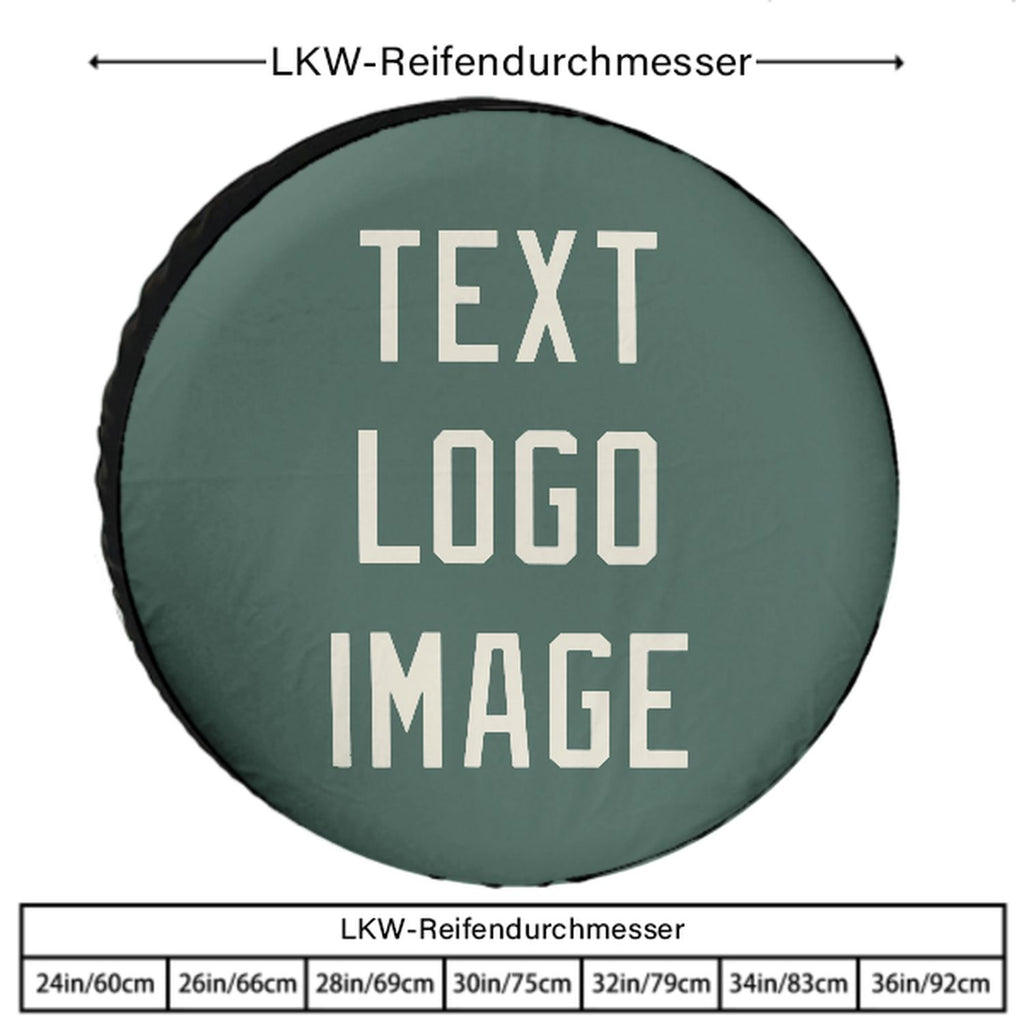 Custom Blue Green Cream Truck Tires