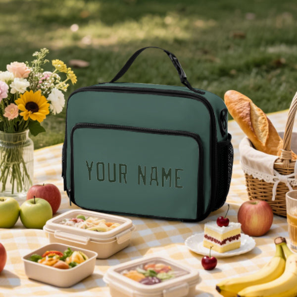 Custom Blue Green Dark Green Lunch Bag