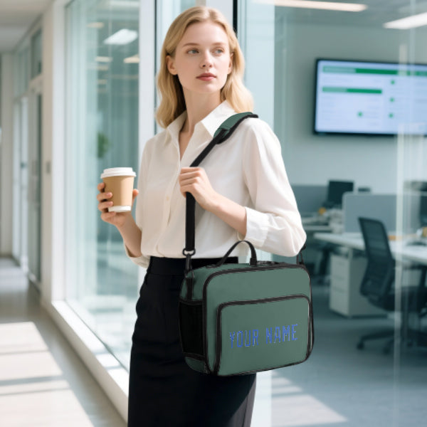 Custom Blue Green Sky Blue Lunch Bag