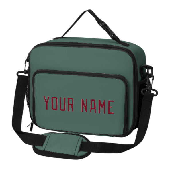 Custom Blue Green Crimson Red Lunch Bag