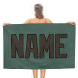 Custom Blue Green Brown Beach Towel