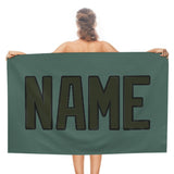 Custom Blue Green Olive Beach Towel