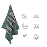 Custom Blue Green Gray Beach Towel