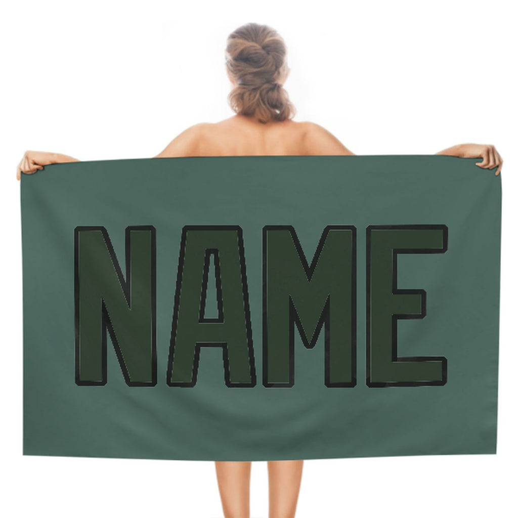 Custom Blue Green Dark Green Beach Towel