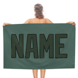 Custom Blue Green Dark Green Beach Towel
