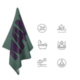 Custom Blue Green Purple Beach Towel