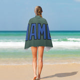 Custom Blue Green Sky Blue Beach Towel