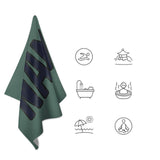 Custom Blue Green Navy Beach Towel