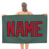 Custom Blue Green Red Beach Towel