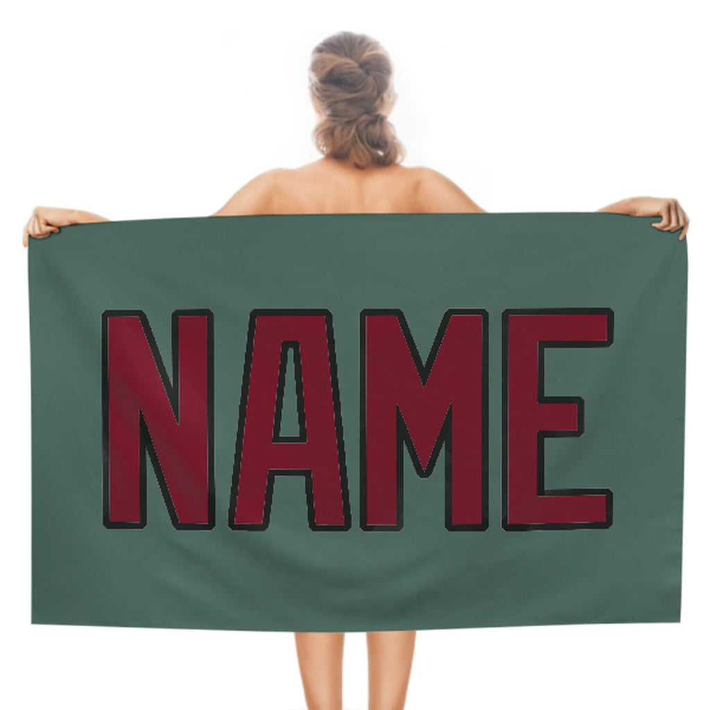 Custom Blue Green Crimson Red Beach Towel