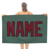 Custom Blue Green Crimson Red Beach Towel