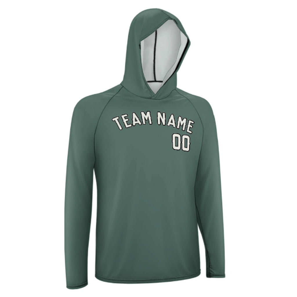 Custom Blue Green White UV-Hoodie