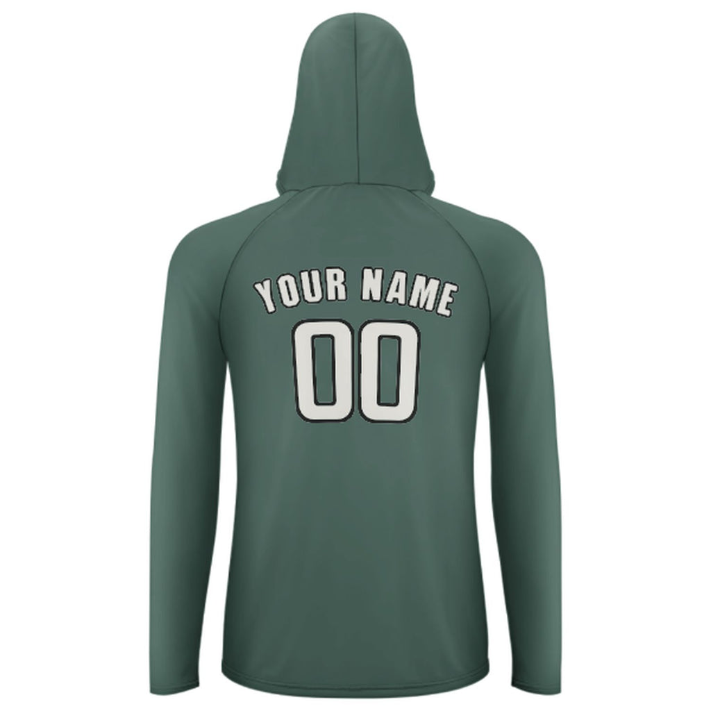 Custom Blue Green White UV-Hoodie
