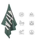 Custom Blue Green White Beach Towel