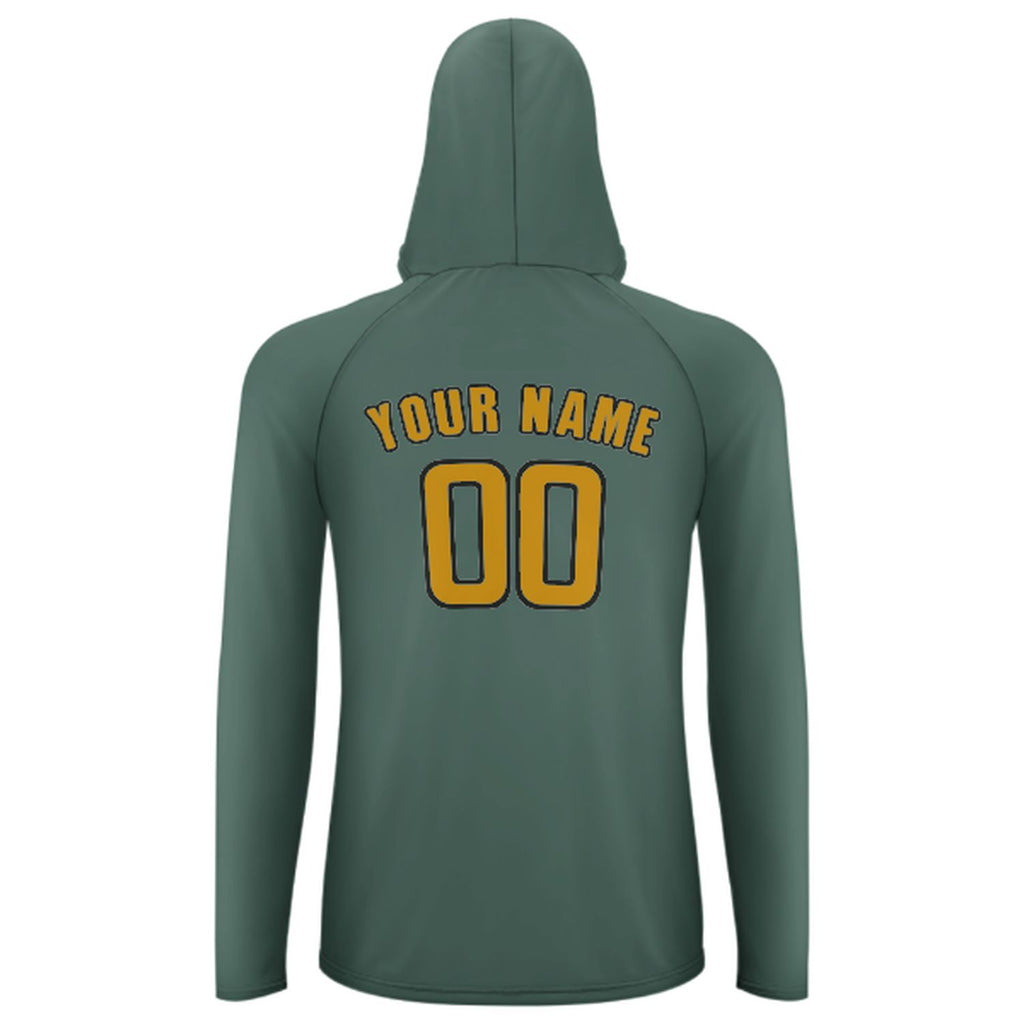 Custom Blue Green Yellow UV-Hoodie