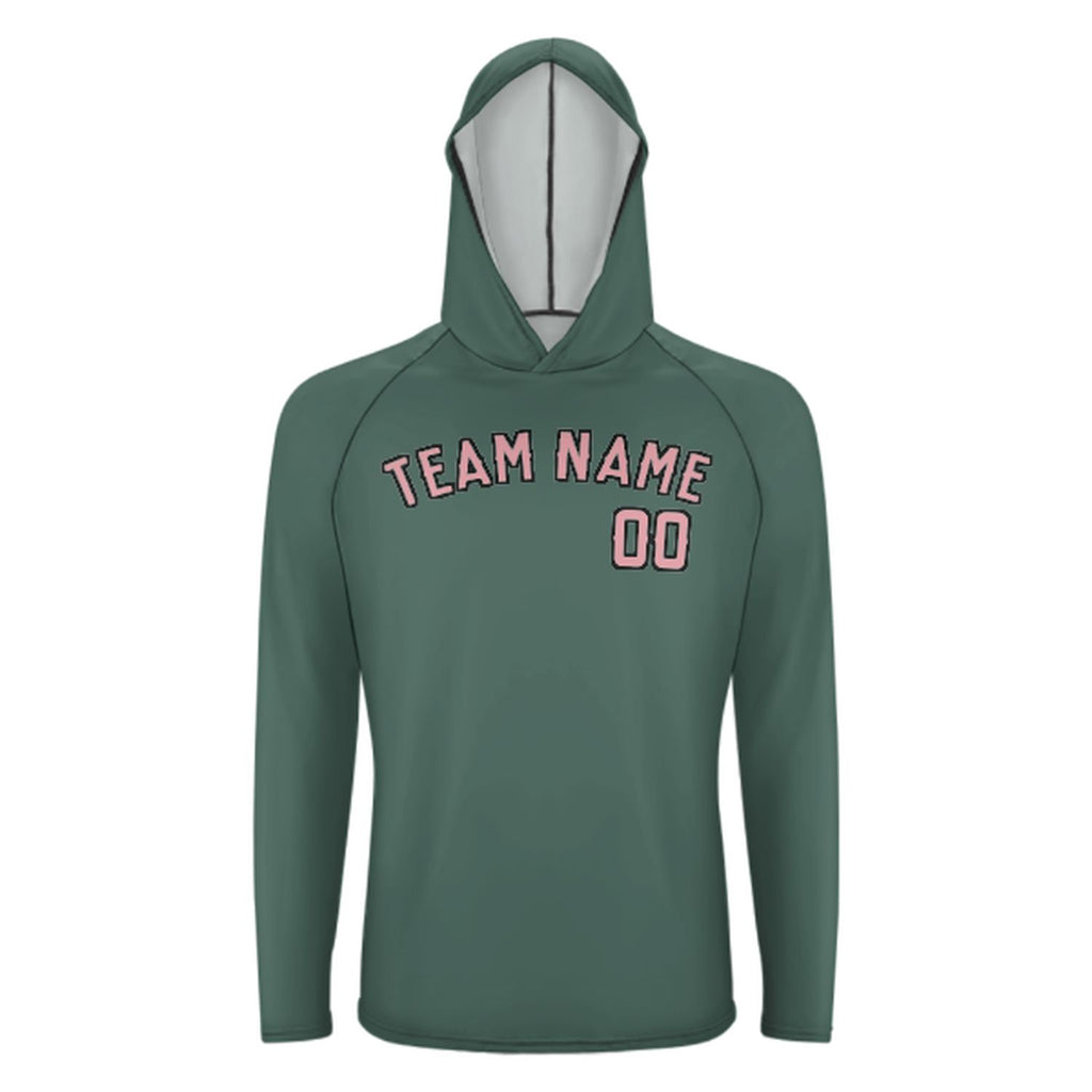 Custom Blue Green Light Pink UV-Hoodie