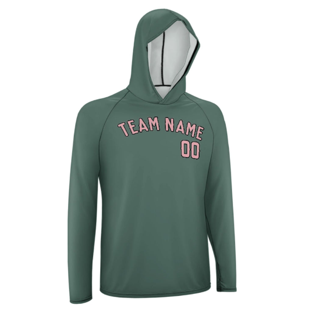 Custom Blue Green Light Pink UV-Hoodie