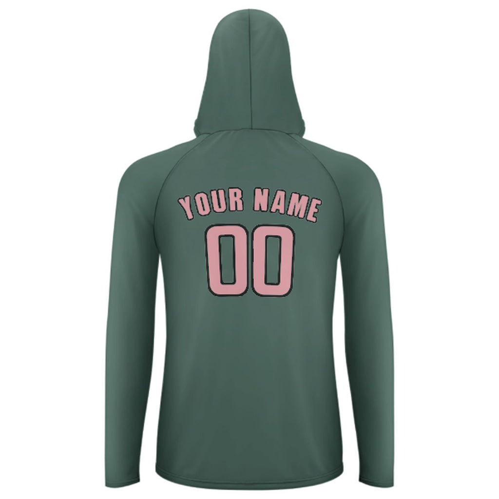 Custom Blue Green Light Pink UV-Hoodie