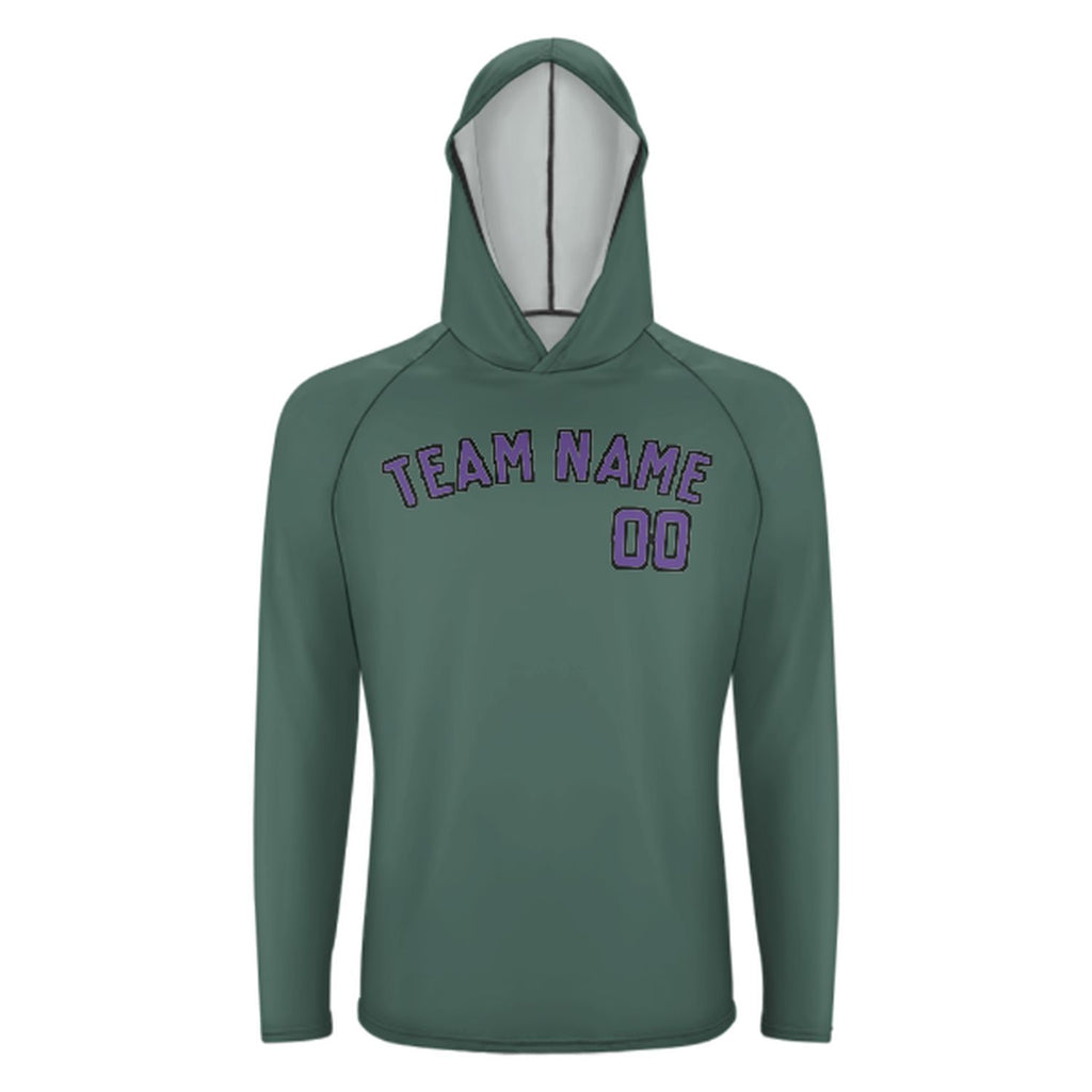 Custom Blue Green Light Purple UV-Hoodie