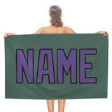 Custom Blue Green Light Purple Beach Towel