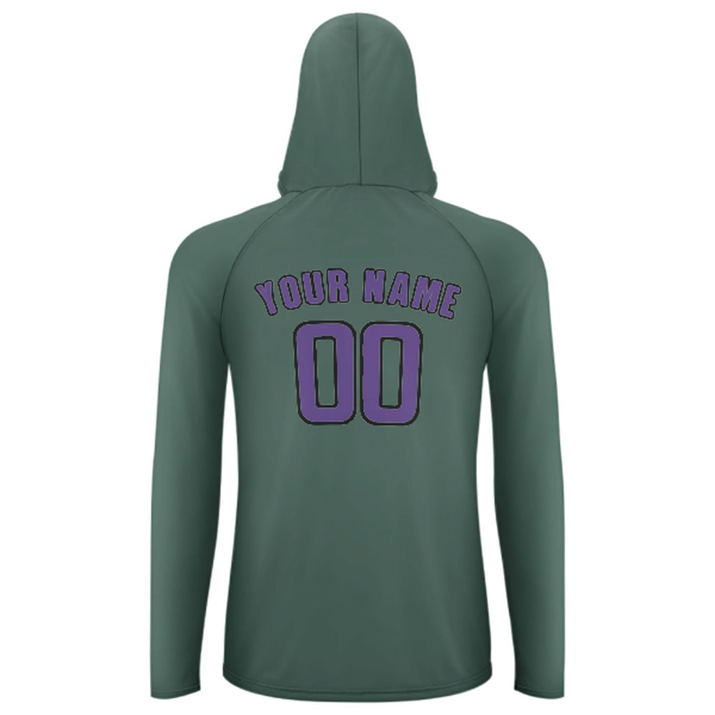 Custom Blue Green Light Purple UV-Hoodie
