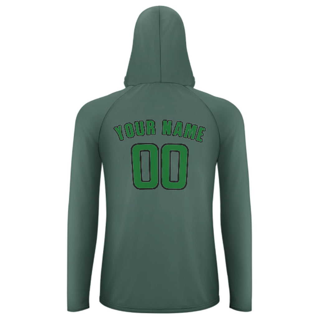 Custom Blue Green Emerald Green UV-Hoodie
