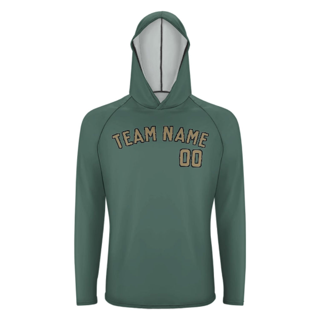 Custom Blue Green Light Khaki UV-Hoodie