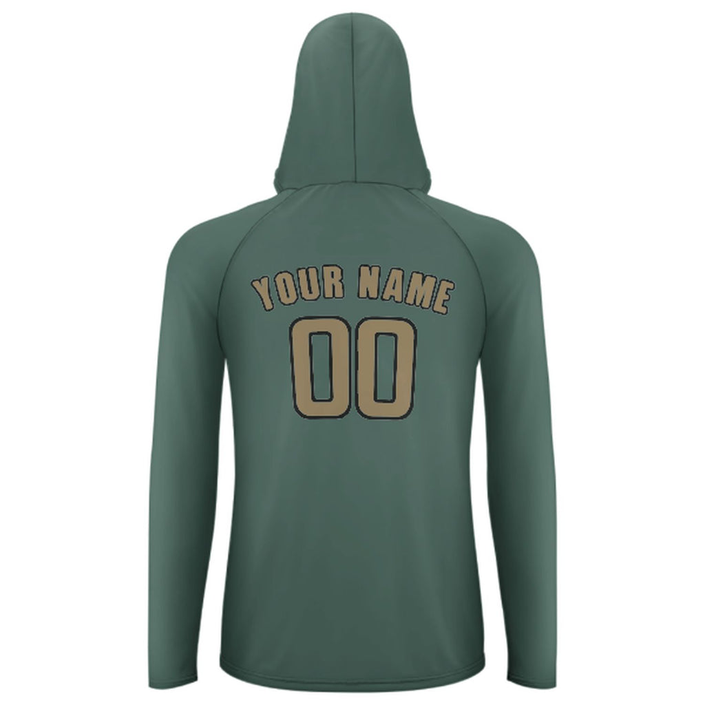Custom Blue Green Light Khaki UV-Hoodie