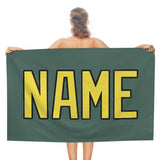 Custom Blue Green Light Yellow Beach Towel