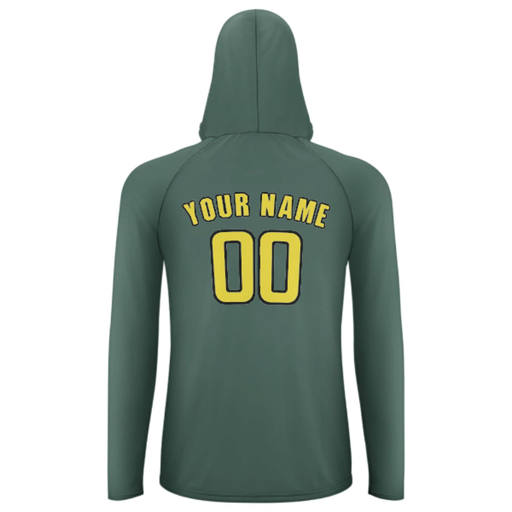 Custom Blue Green Light Yellow UV-Hoodie