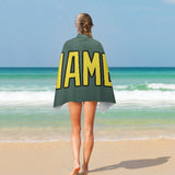 Custom Blue Green Light Yellow Beach Towel