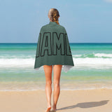 Custom Blue Green Blue Green Beach Towel