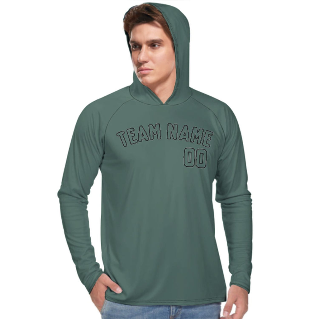 Custom Blue Green Blue Green UV-Hoodie