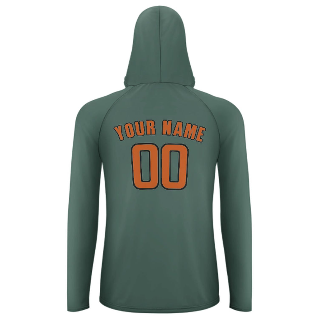 Custom Blue Green Orange UV-Hoodie