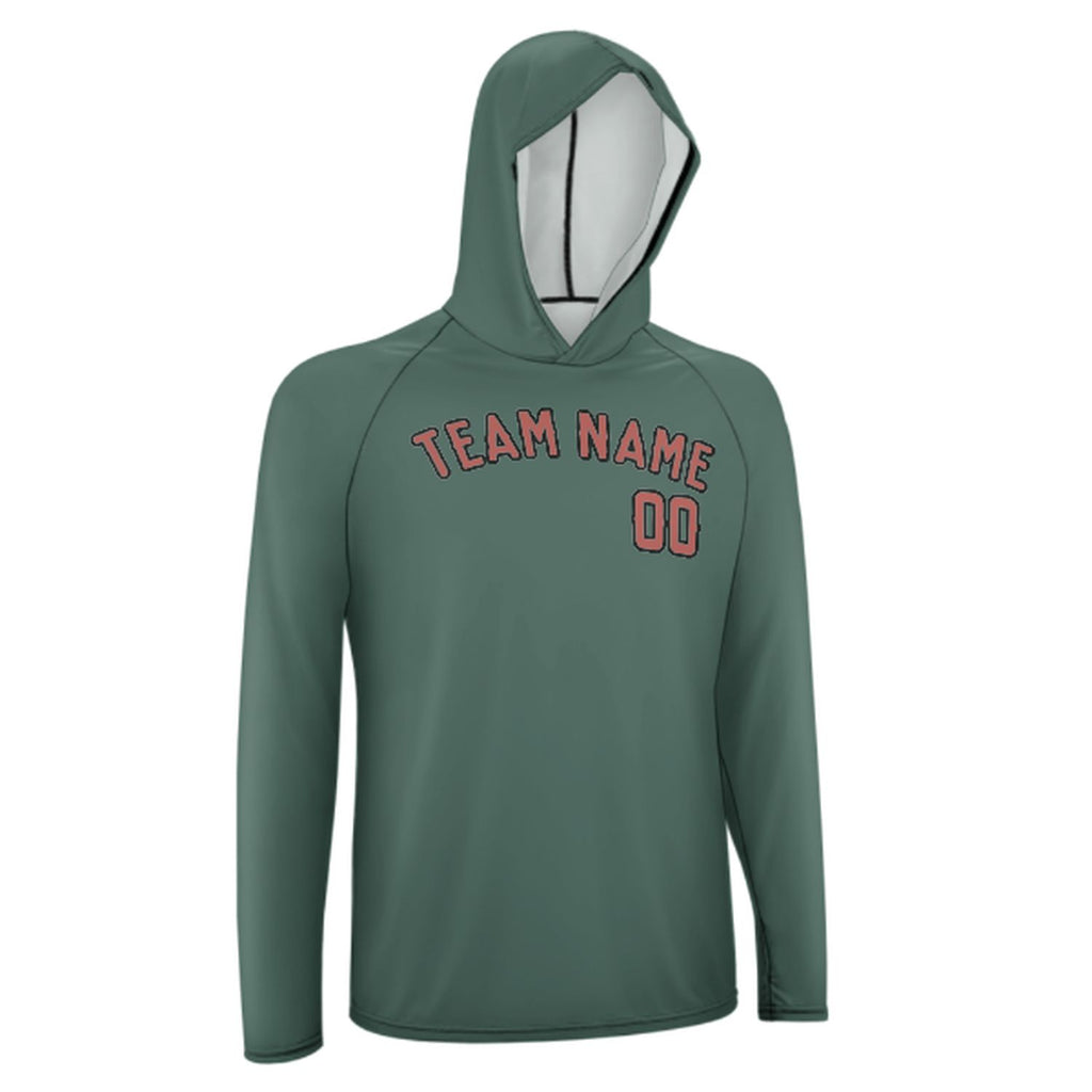 Custom Blue Green Copper Rose UV-Hoodie