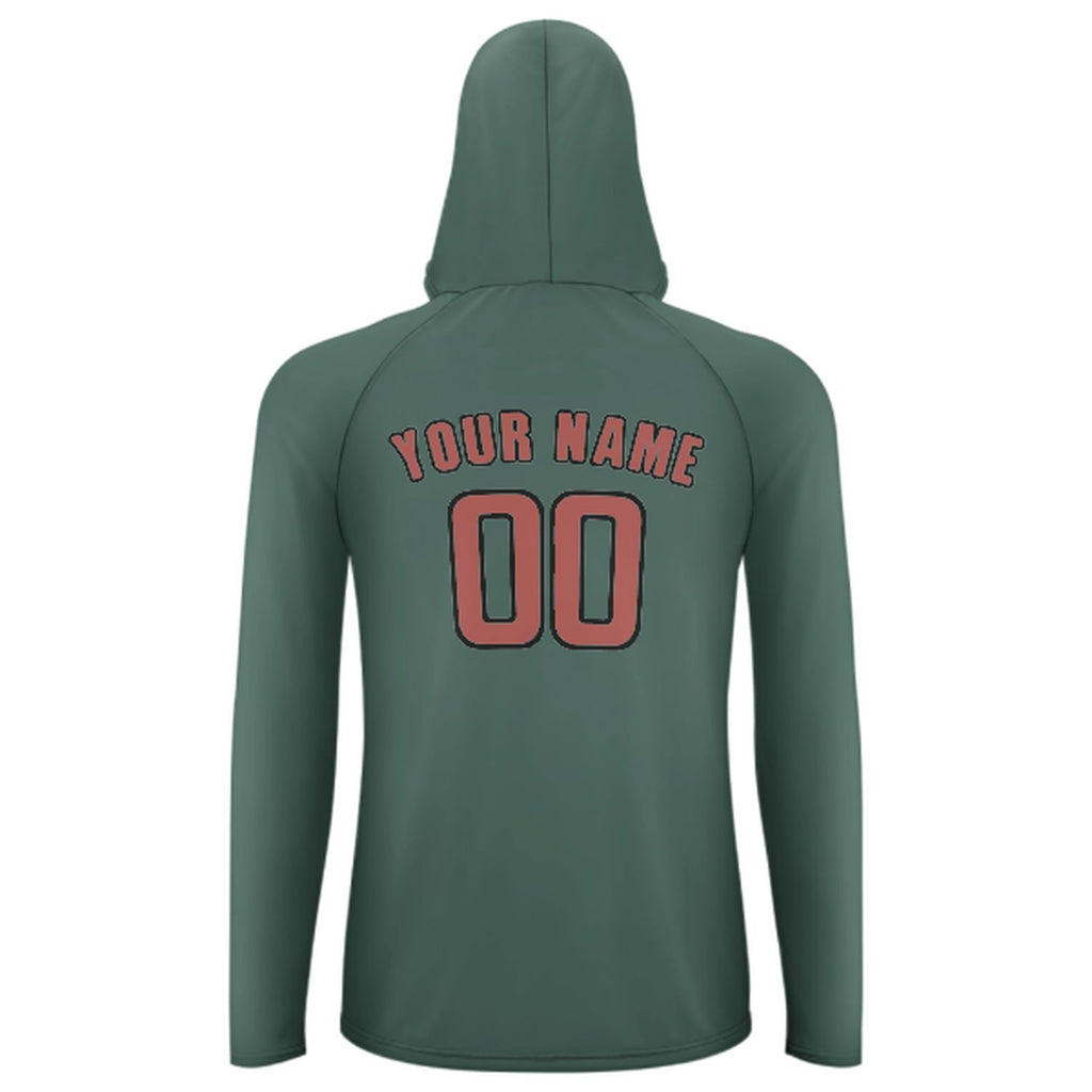 Custom Blue Green Copper Rose UV-Hoodie
