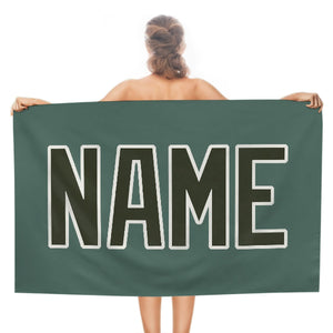 Custom Blue Green Olive Beach Towel