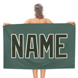 Custom Blue Green Olive Beach Towel