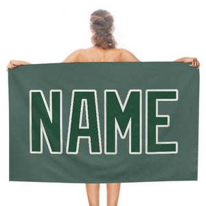Custom Blue Green Green Beach Towel