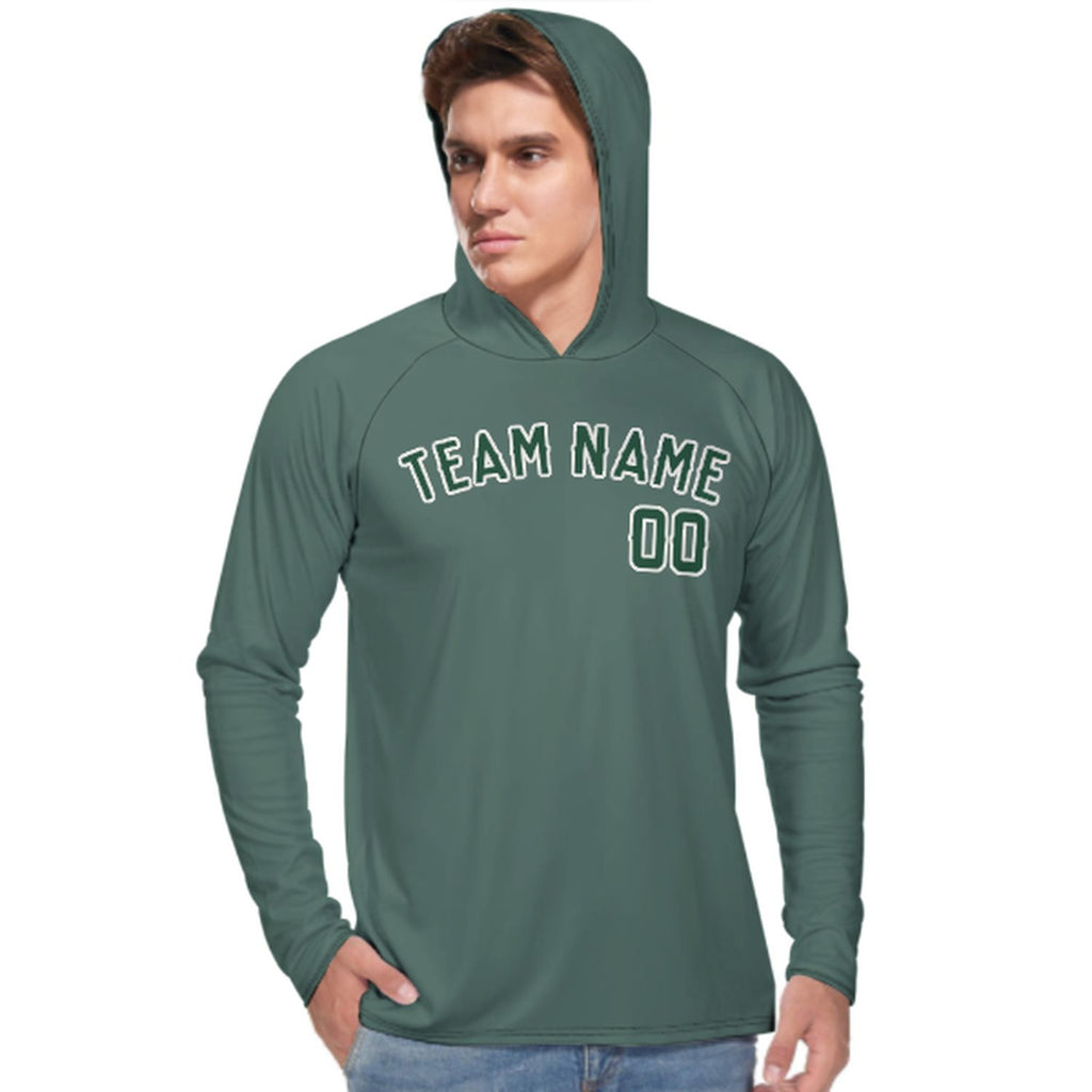 Custom Blue Green Green UV-Hoodie