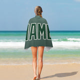 Custom Blue Green Green Beach Towel