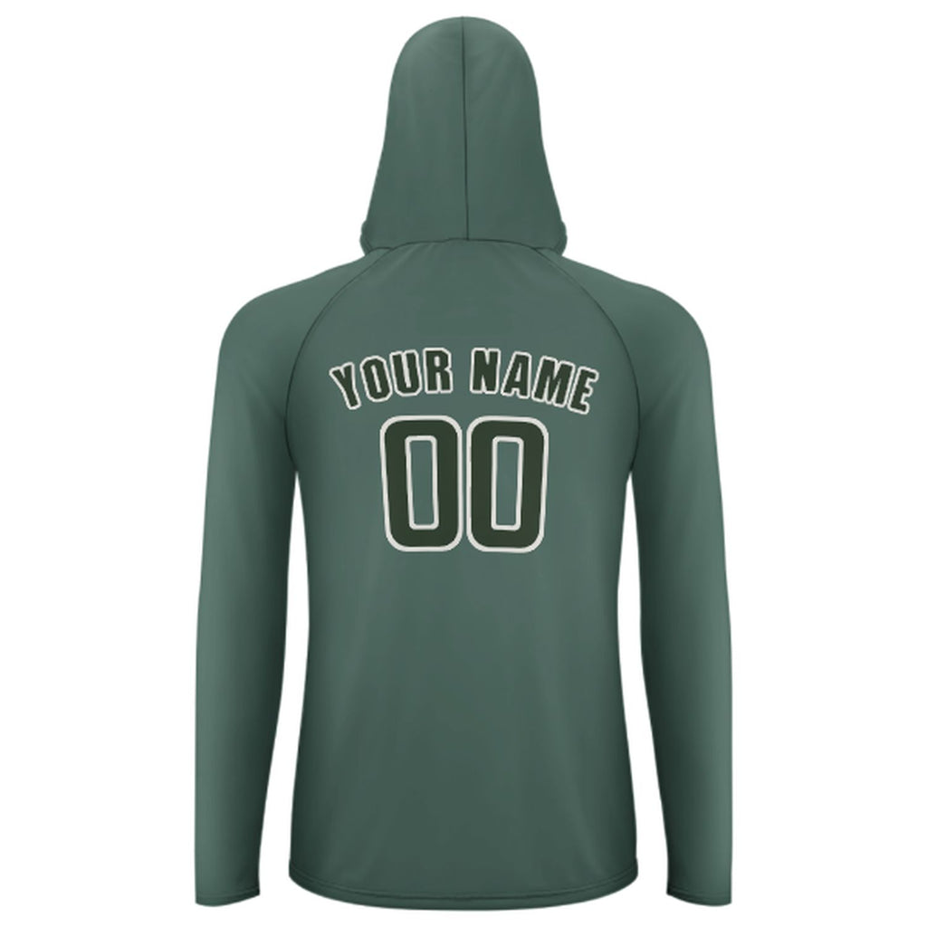 Custom Blue Green Dark Green UV-Hoodie