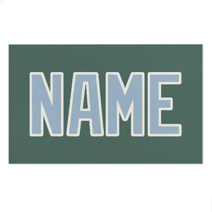 Custom Blue Green Light Blue Beach Towel