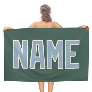 Custom Blue Green Light Blue Beach Towel