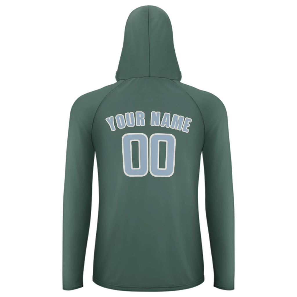 Custom Blue Green Light Blue UV-Hoodie