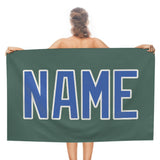 Custom Blue Green Sky Blue Beach Towel