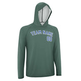 Custom Blue Green Sky Blue UV-Hoodie