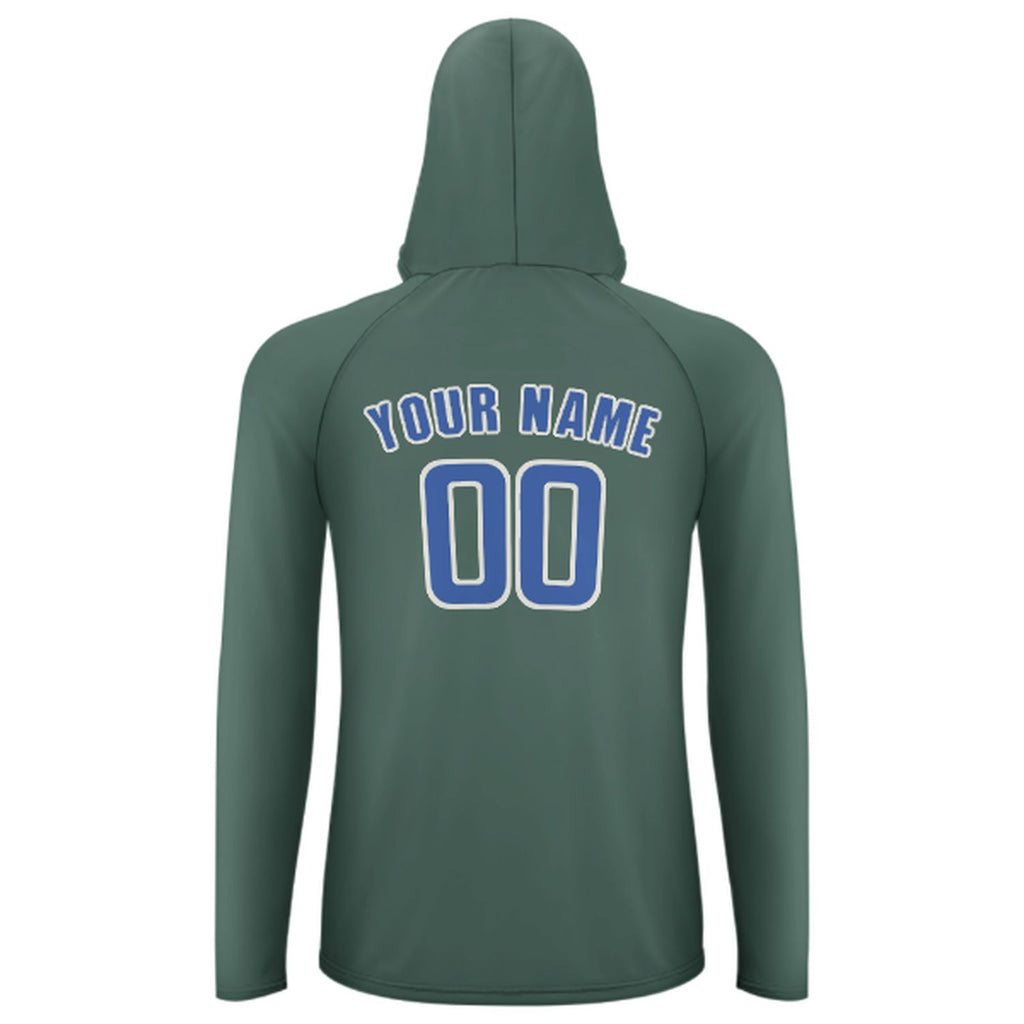 Custom Blue Green Sky Blue UV-Hoodie